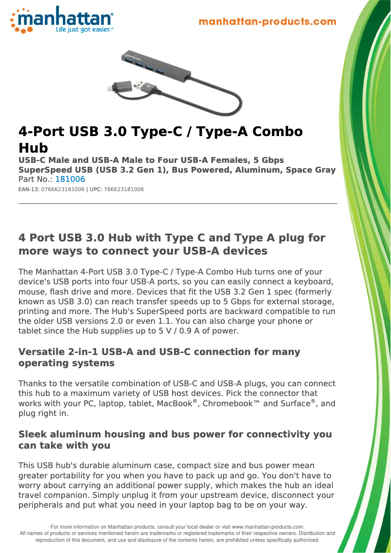 First page image of the manual for 181006