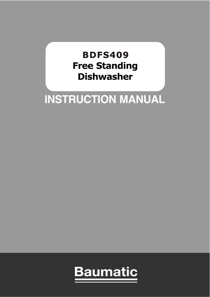 First page image of the manual for BDFS409