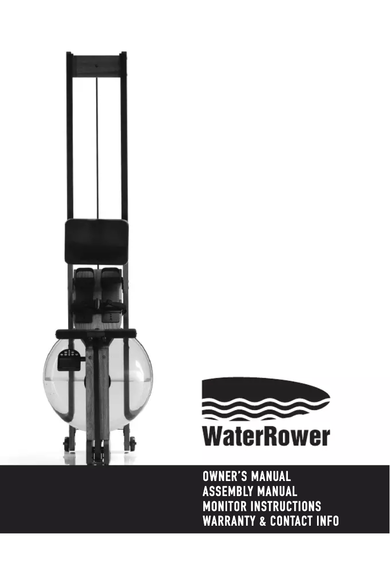 Page 1 of the manual User Manual Waterrower M1 Lorise
