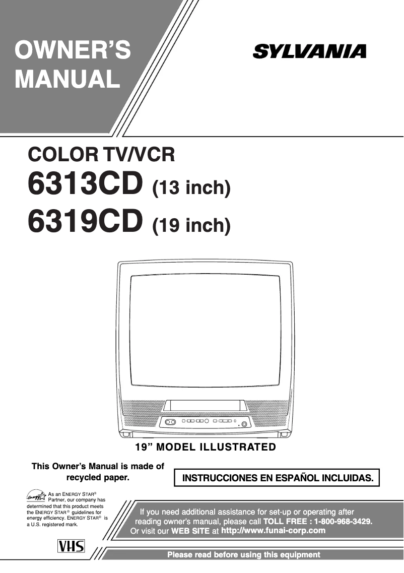 Page 1 of the manual User Manual Sylvania 6319CD