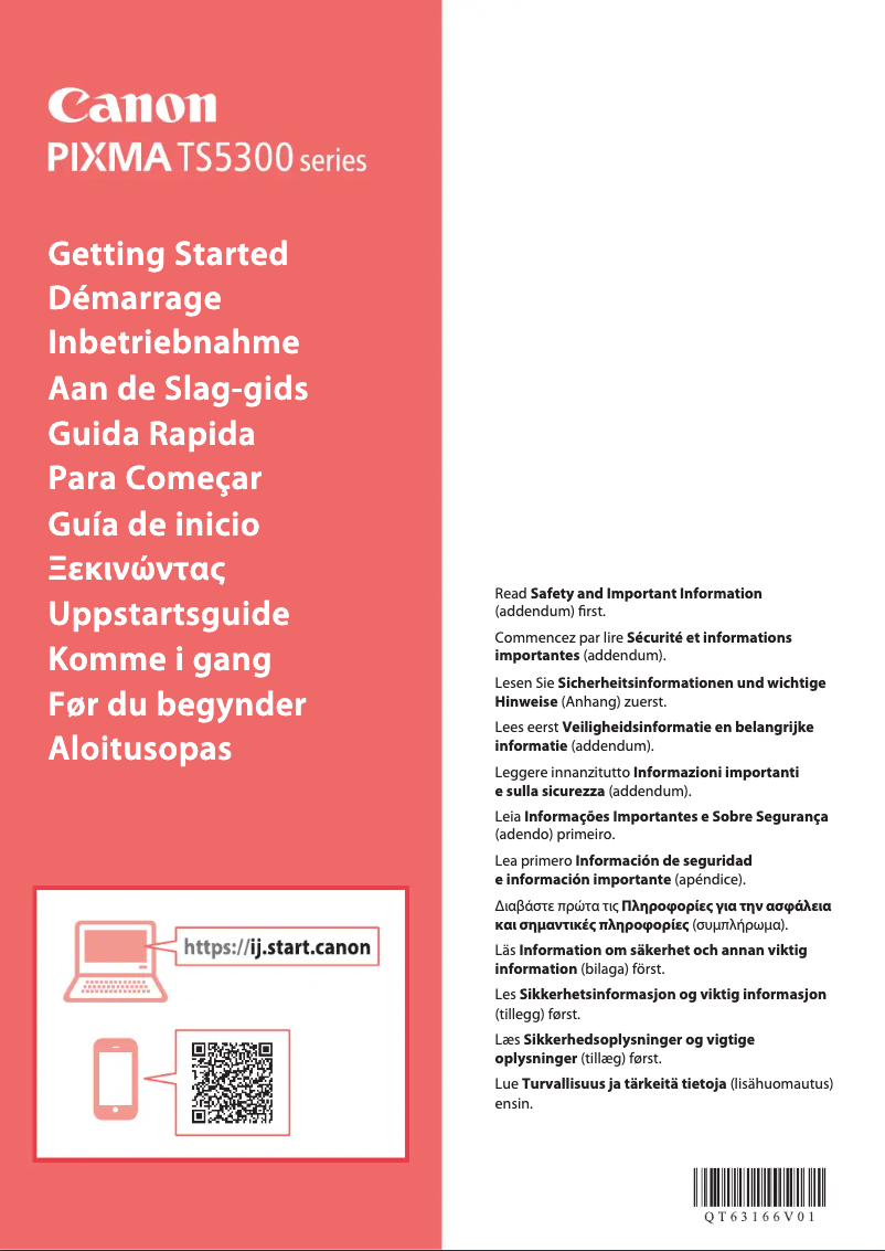 First page image of the manual for Pixma TS5352A