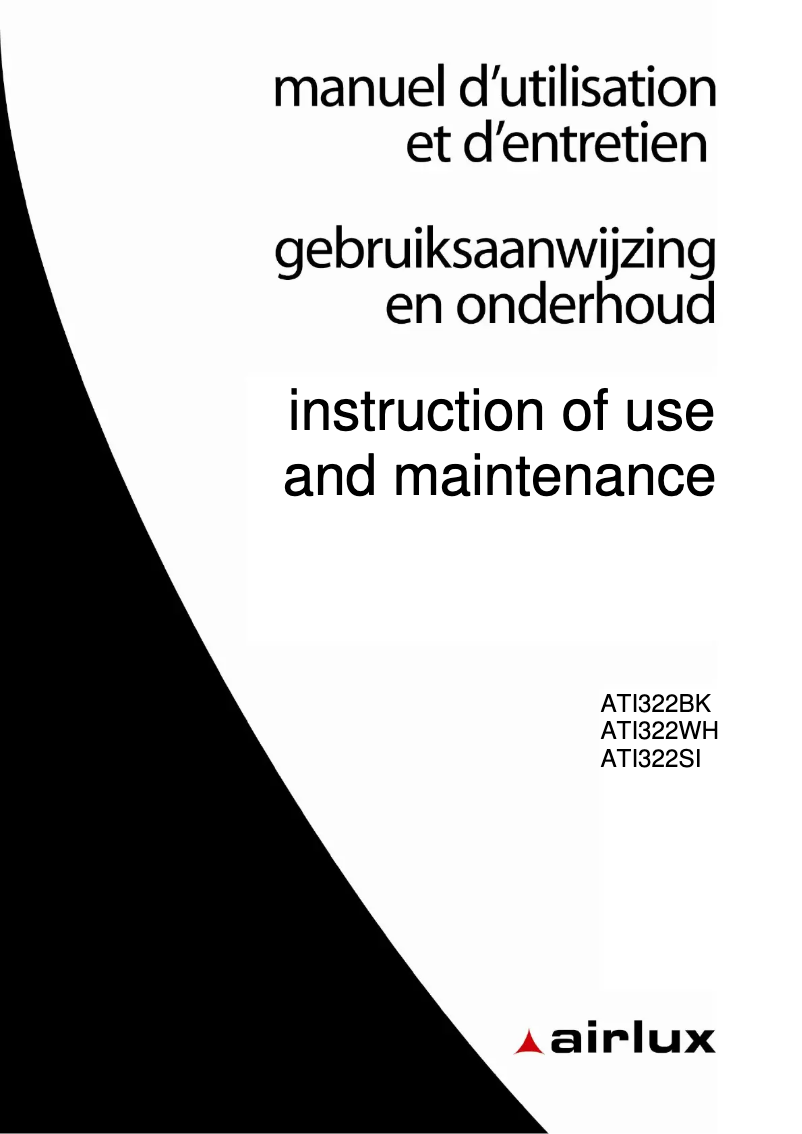 First page image of the manual for ATI322BK