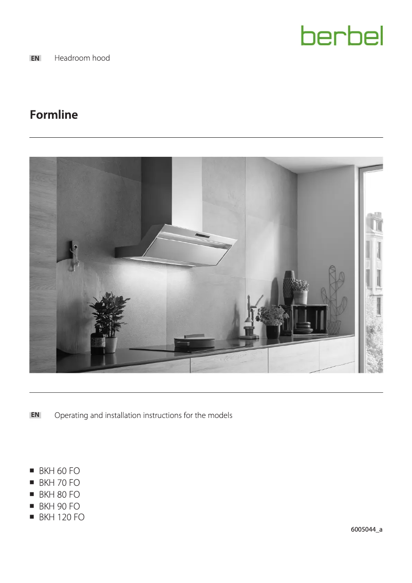 Page 1 of the manual User Manual Berbel BKH 90 FO