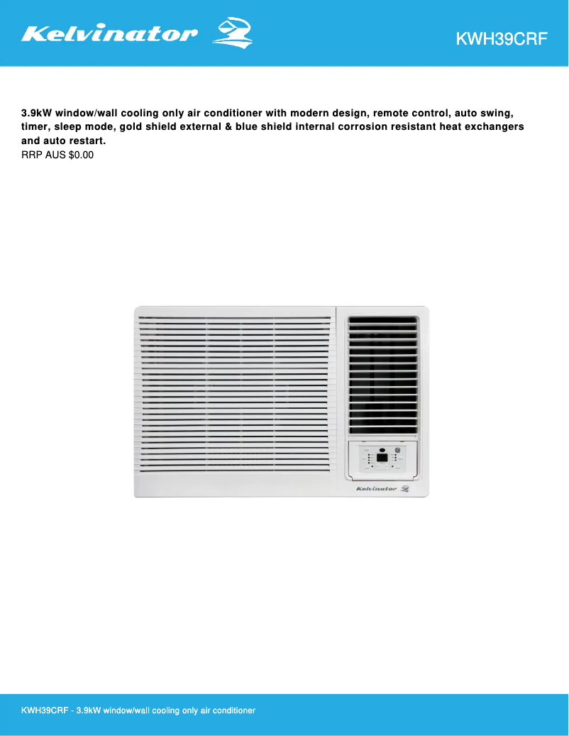 First page image of the manual for KWH39CRF