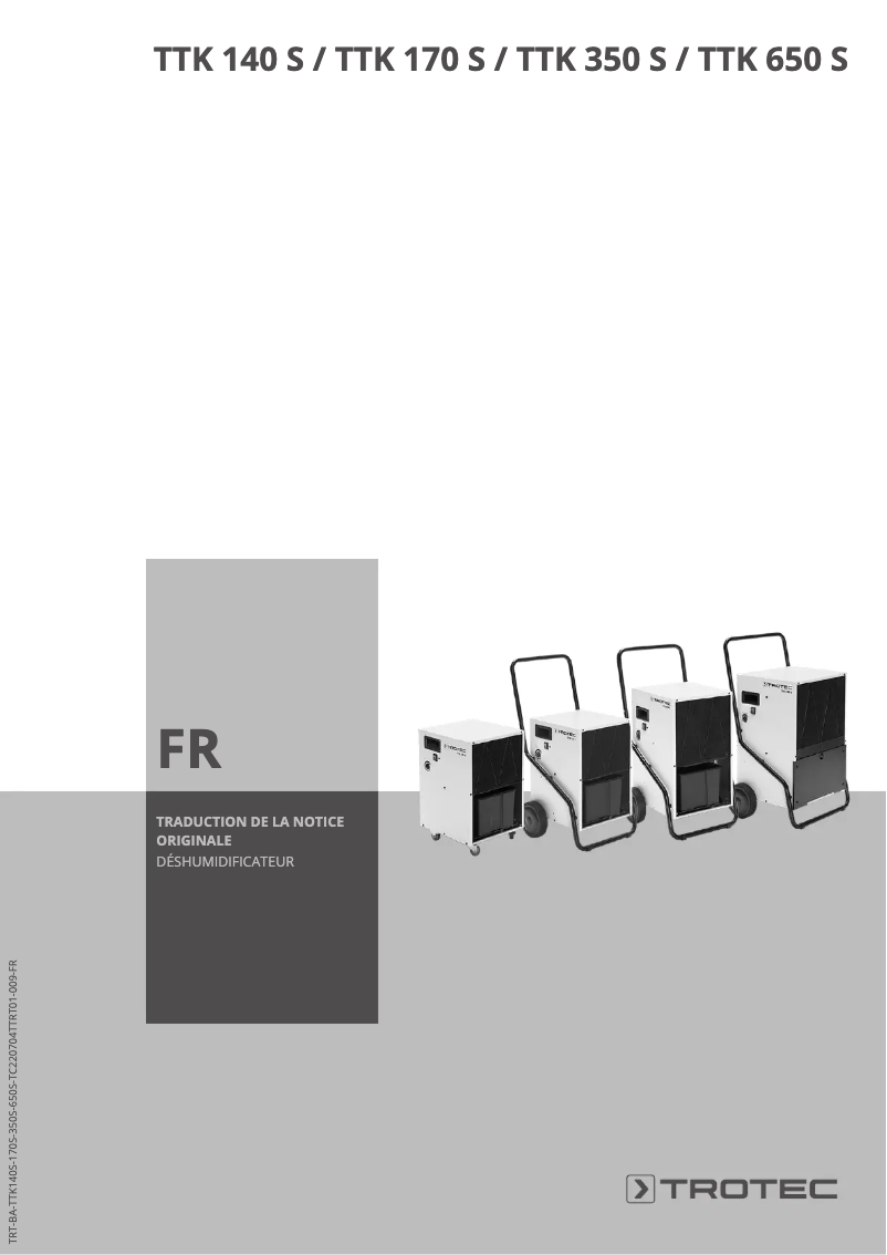 Page 1 of the manual User Manual Trotec TTK 140 S