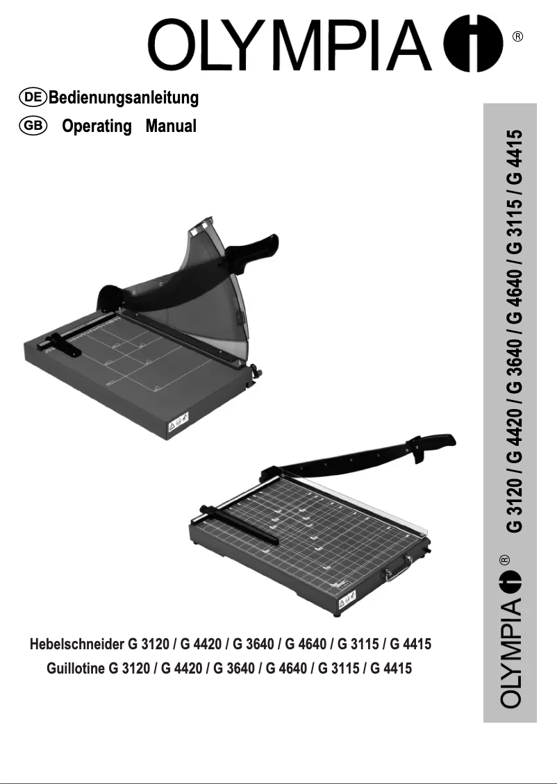 First page image of the manual for G 3640