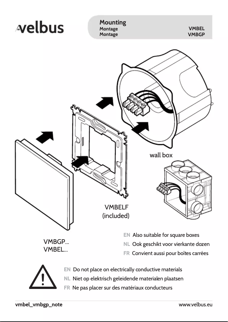 Page 1 of the manual User Manual Velbus VMBGP1W