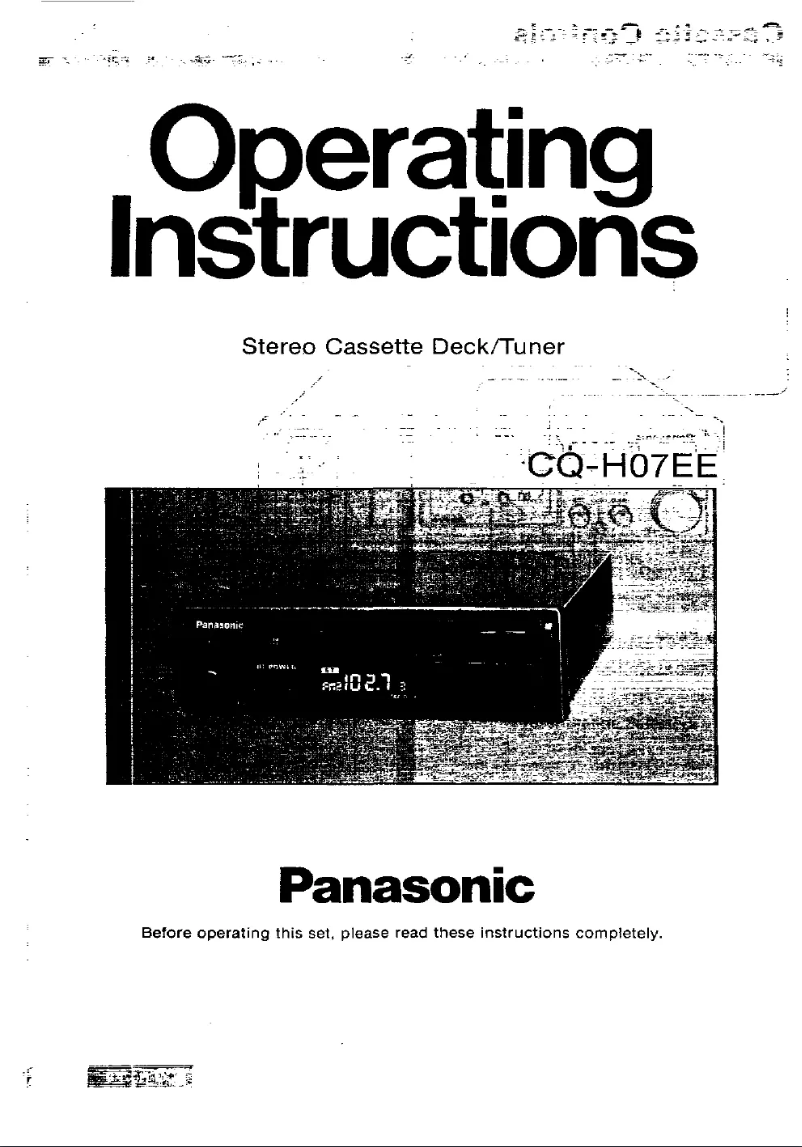 Page 1 of the manual User Manual Panasonic CQ-H07