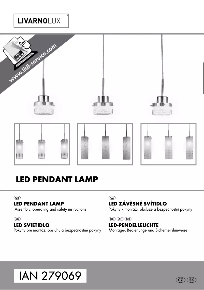 First page image of the manual for IAN 279069