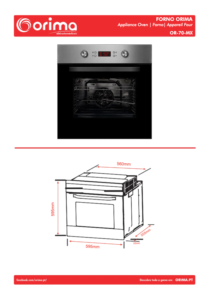 First page image of the manual for OR-70-MX