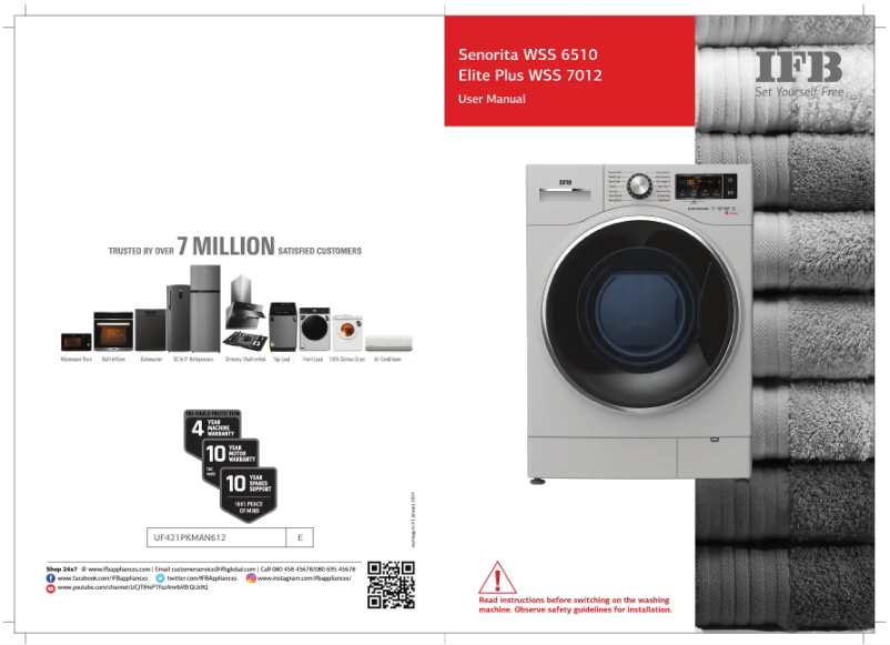 First page image of the manual for Elite Plus WSS 7012
