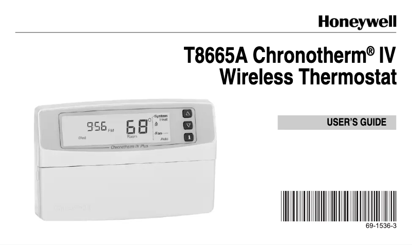 First page image of the manual for Chronothem IV T8665A