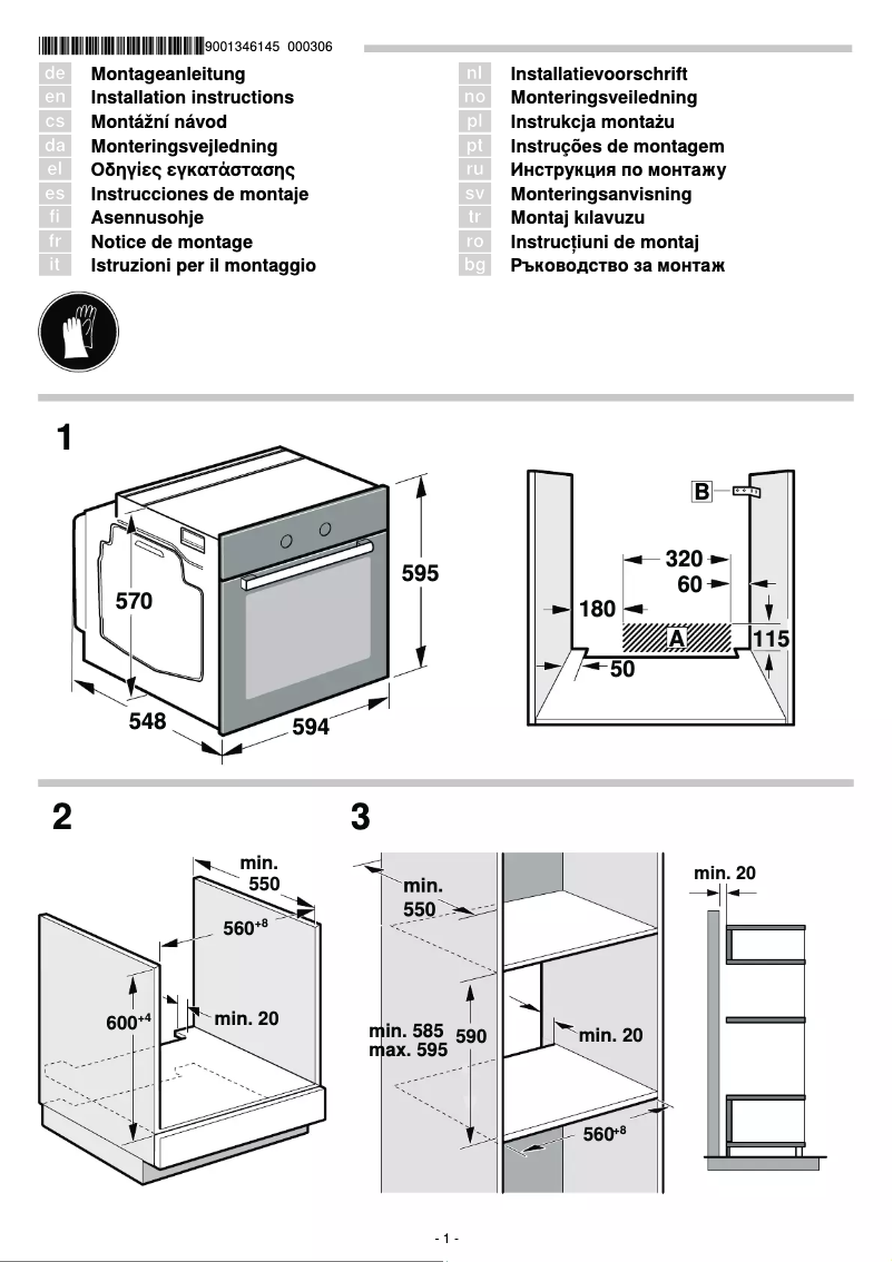 Page 1 of the manual User Manual Bosch Serie 4 HBS534BW0B