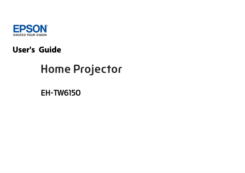 Image de la première page du manuel de l'appareil EH-TW6150