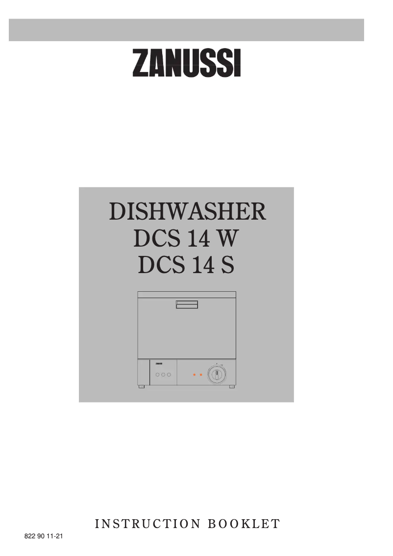 First page image of the manual for DCS14W
