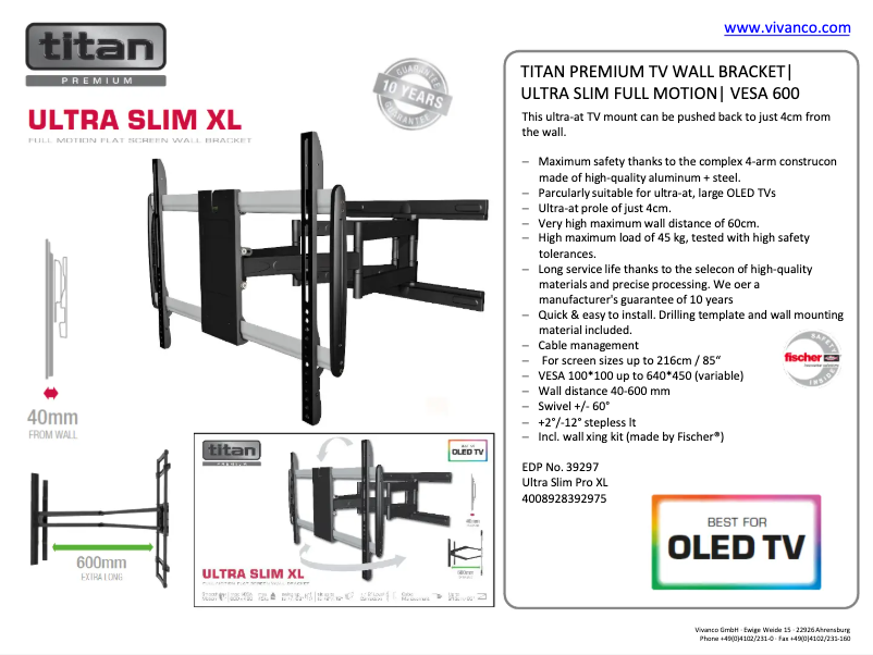 First page image of the manual for Ultra Slim Pro XL