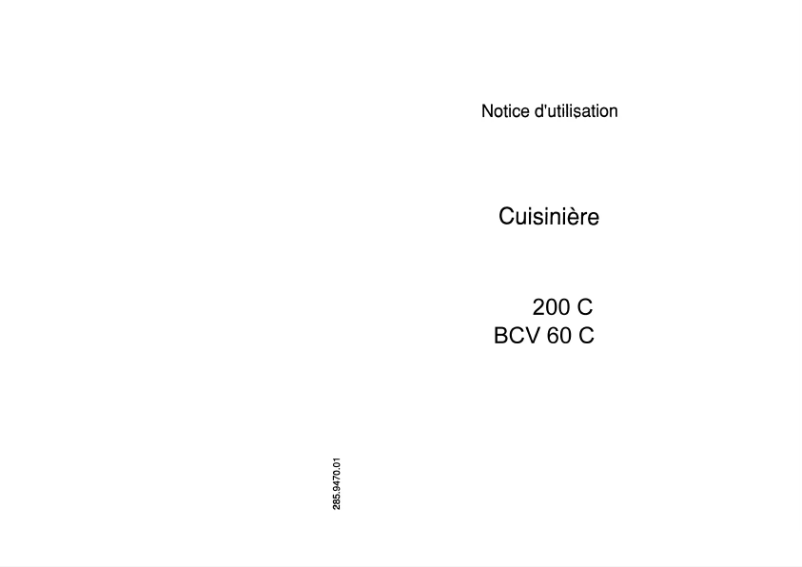 First page image of the manual for BCV 60C