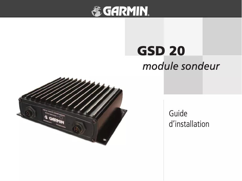 First page image of the manual for GSD 20