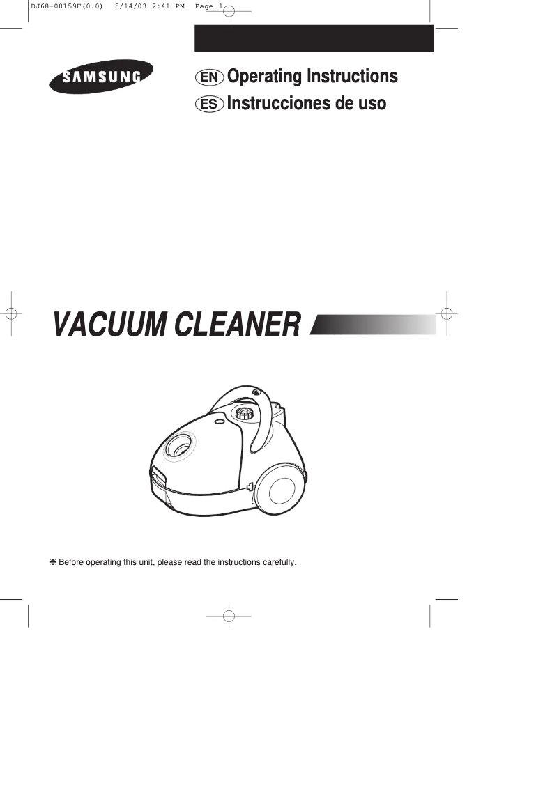 First page image of the manual for VC-5953