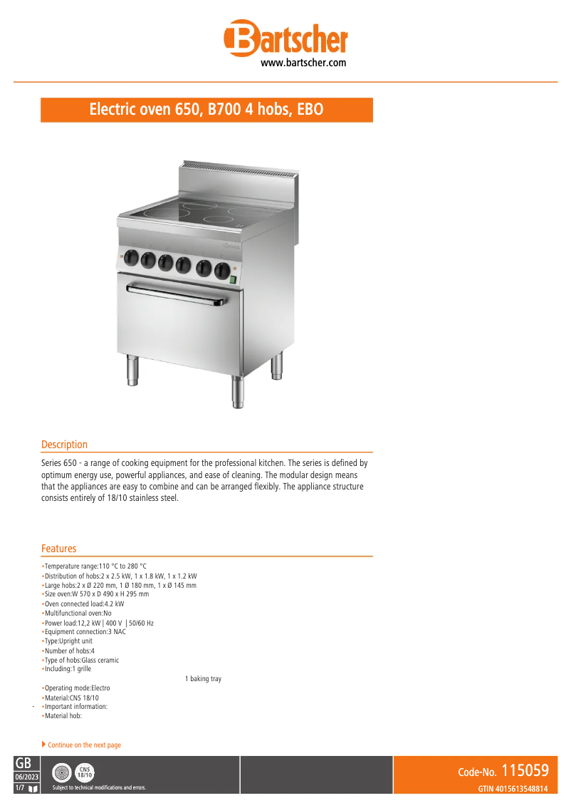 First page image of the manual for 115059