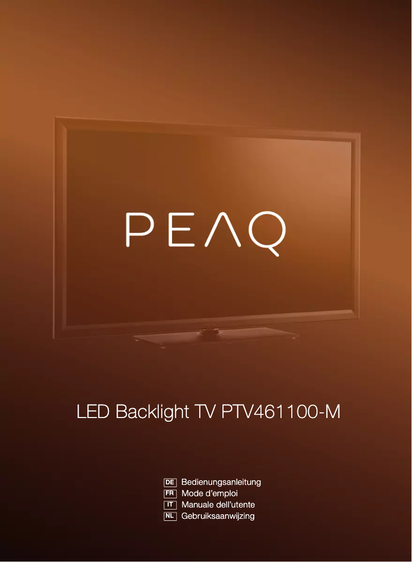 Page 1 of the manual User Manual PEAQ PTV461100