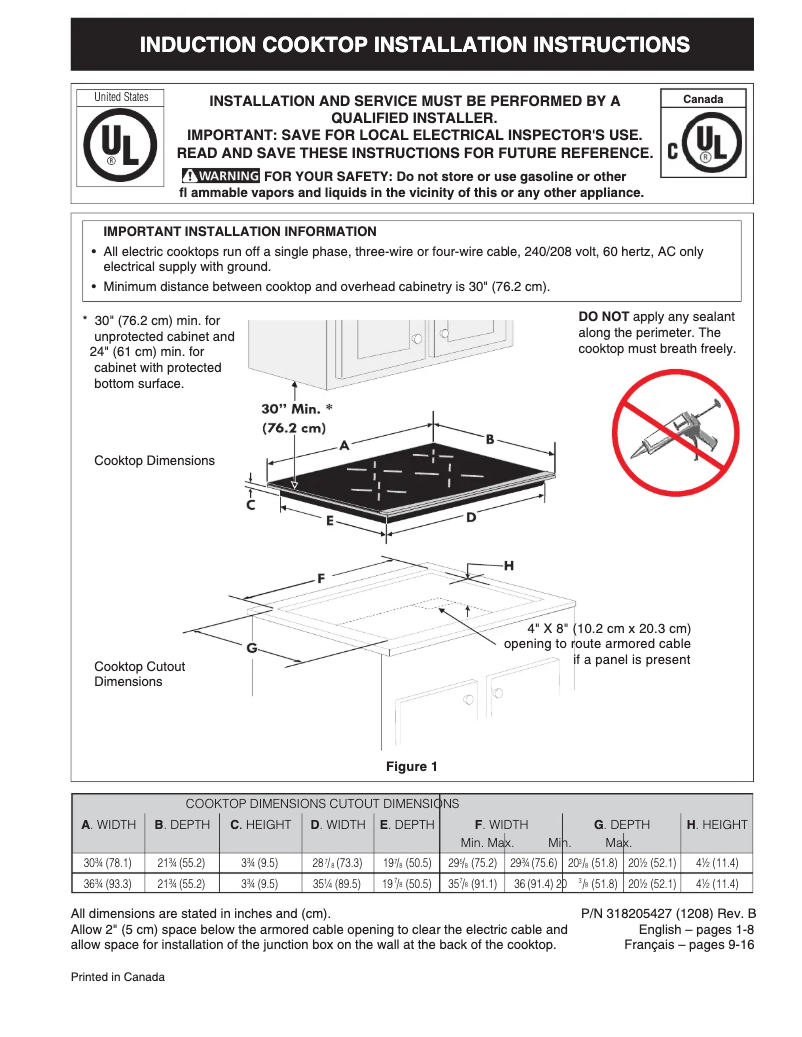 First page image of the manual for EW30IC60LS