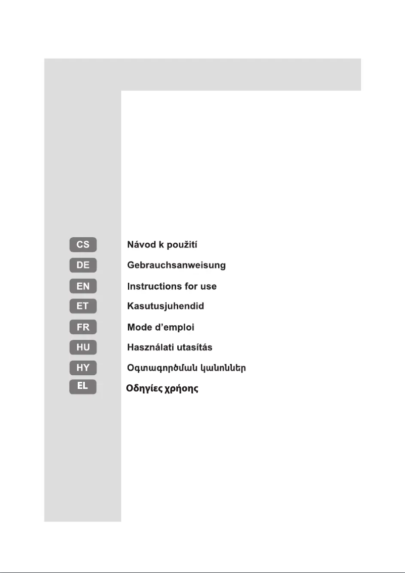 First page image of the manual for H84BE 72 X UK