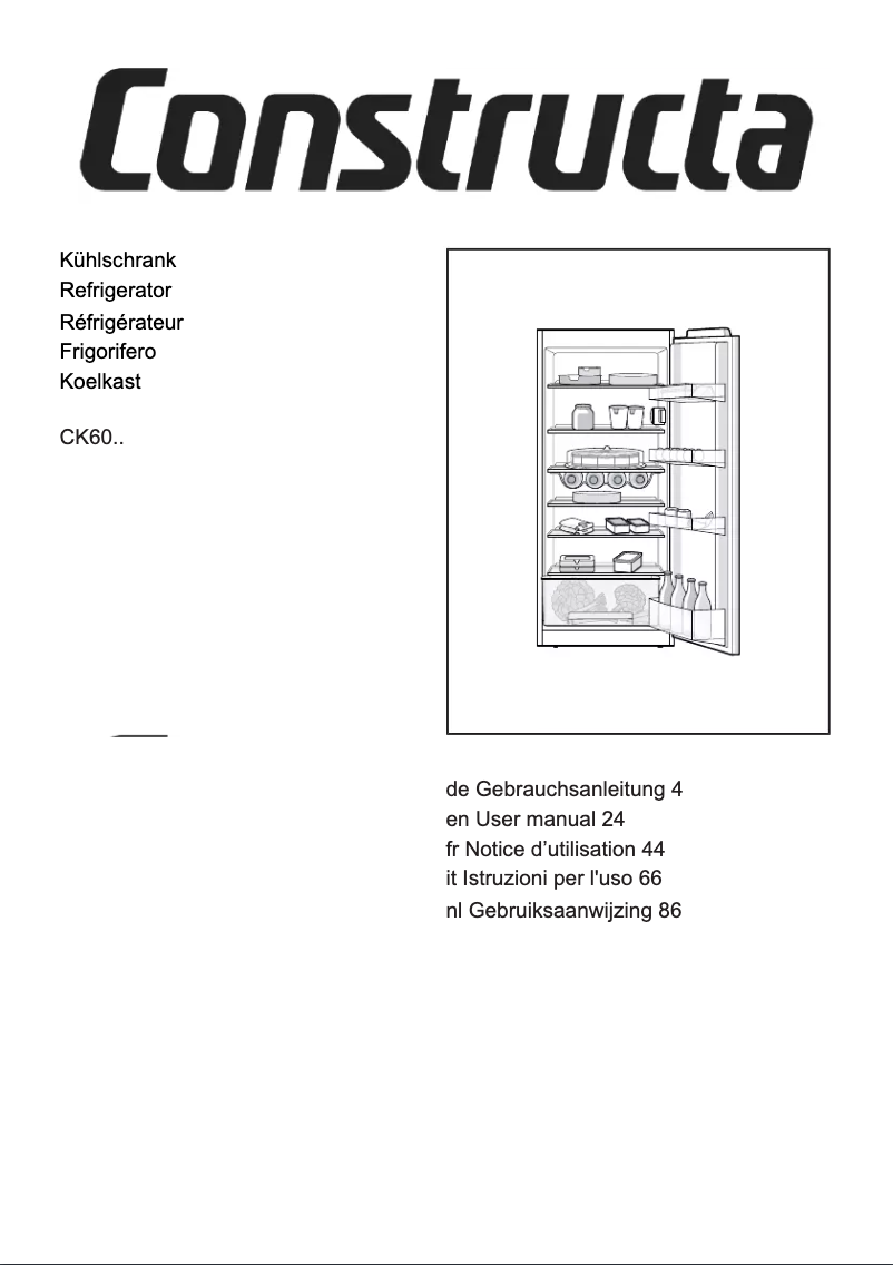 First page image of the manual for CK602EF0