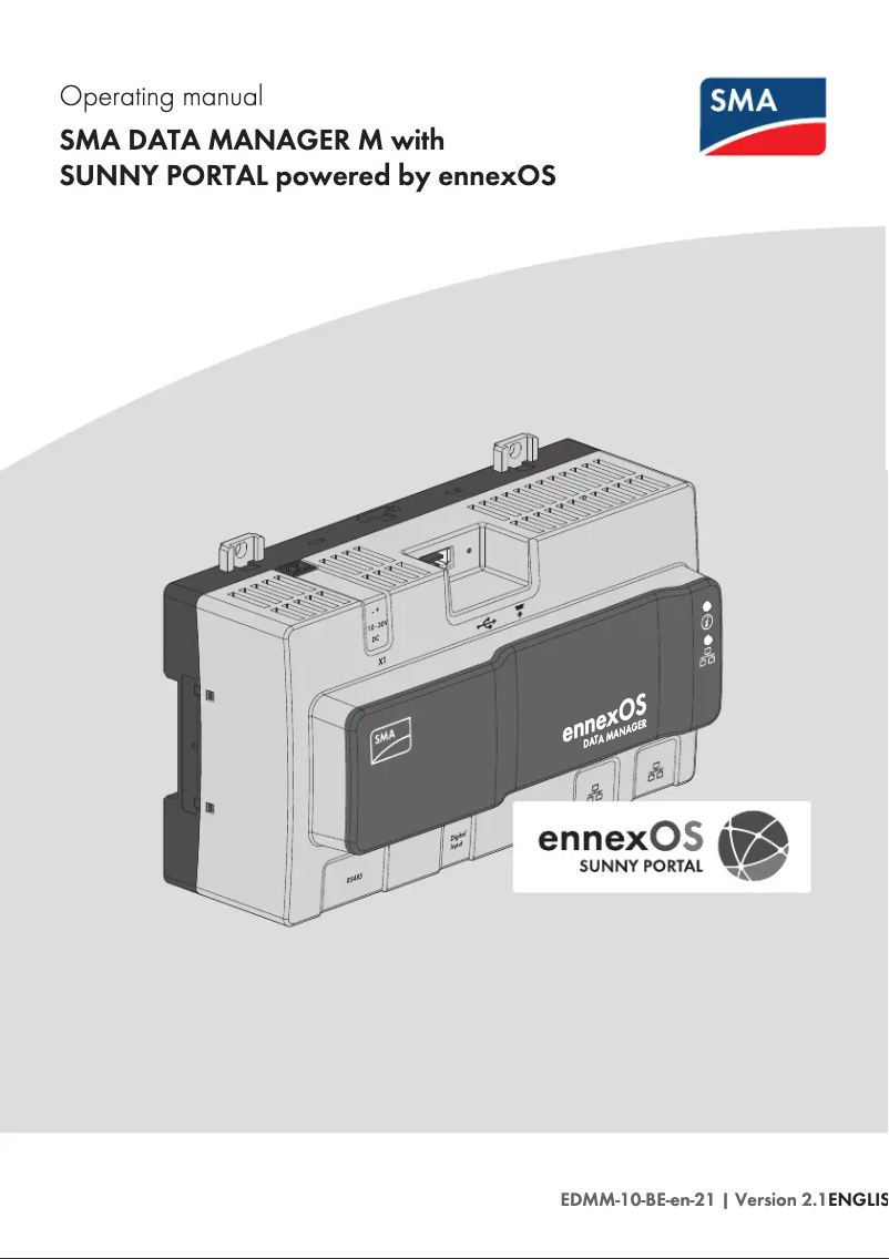 Image de la première page du manuel de l'appareil Data Manager M EDMM-10