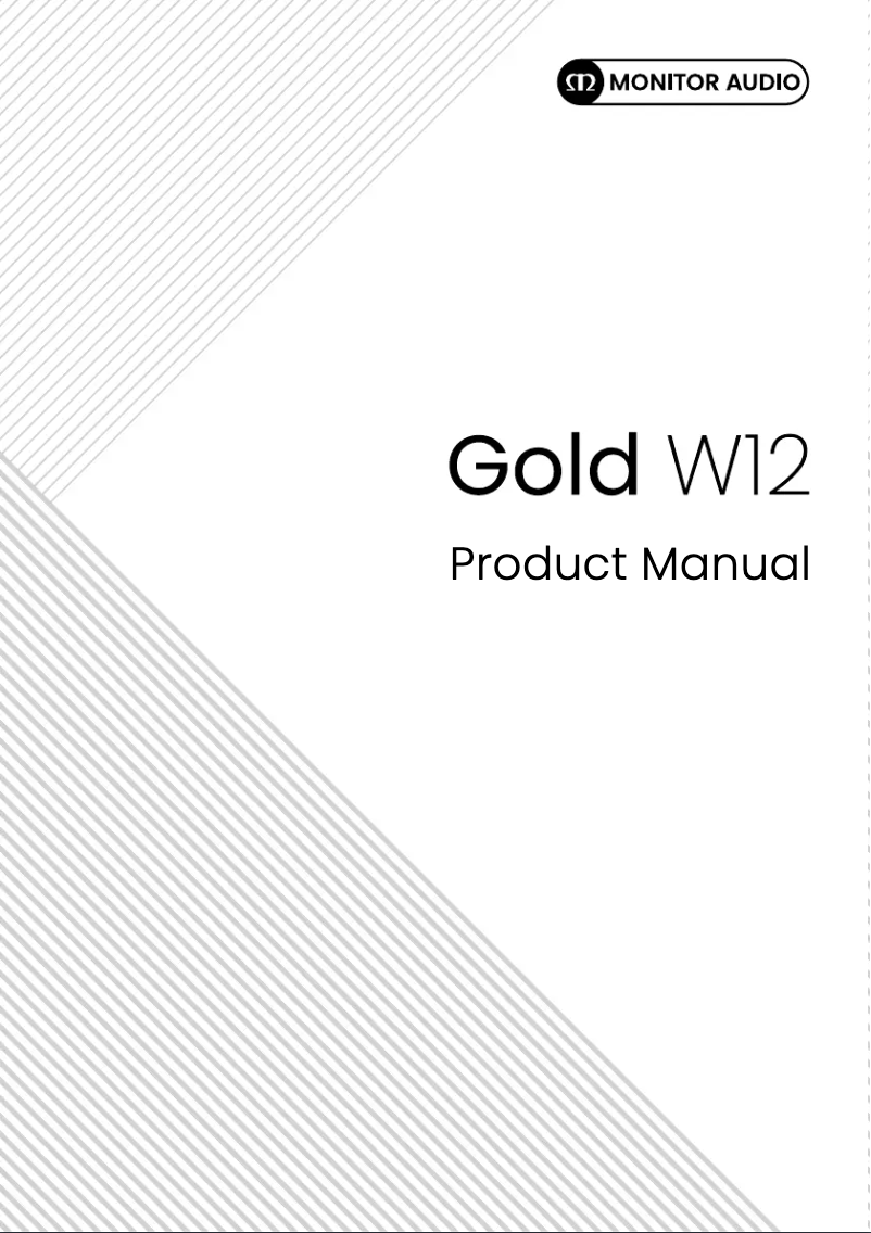 Page 1 of the manual User Manual Monitor Audio Gold C250