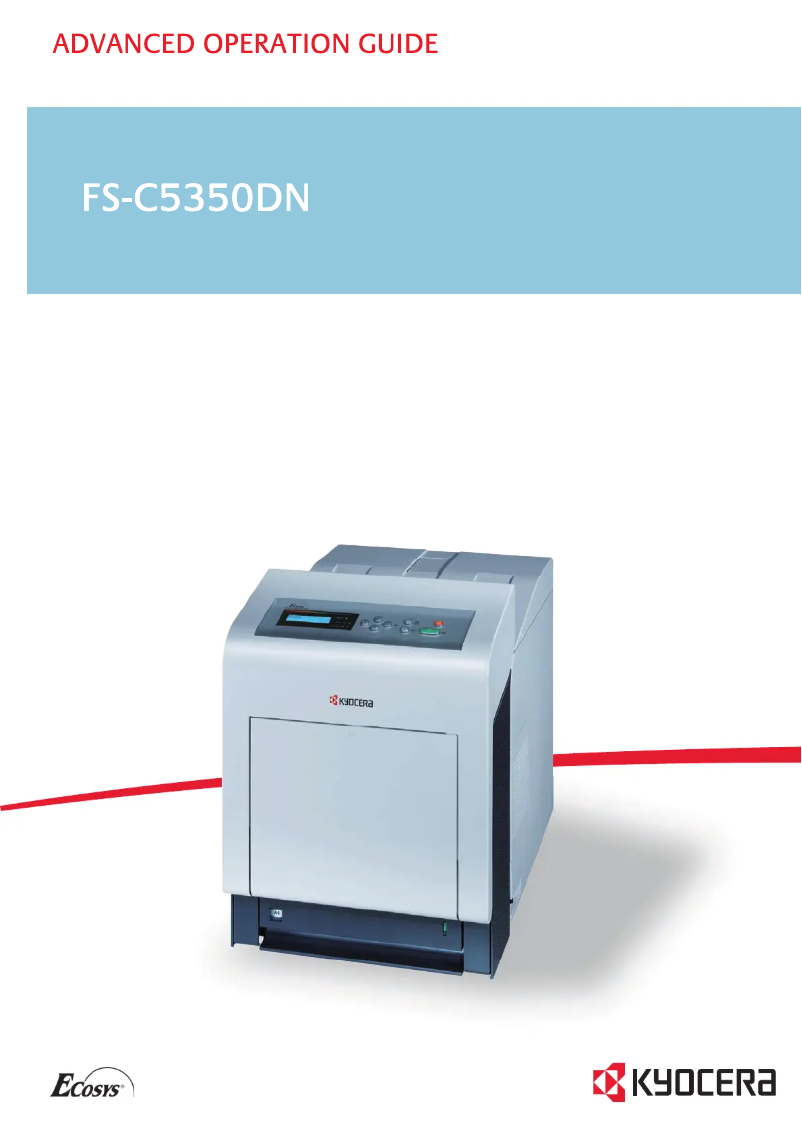 First page image of the manual for FS-C5350DN/KL3