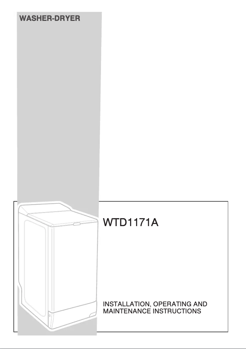 First page image of the manual for WTD1171A