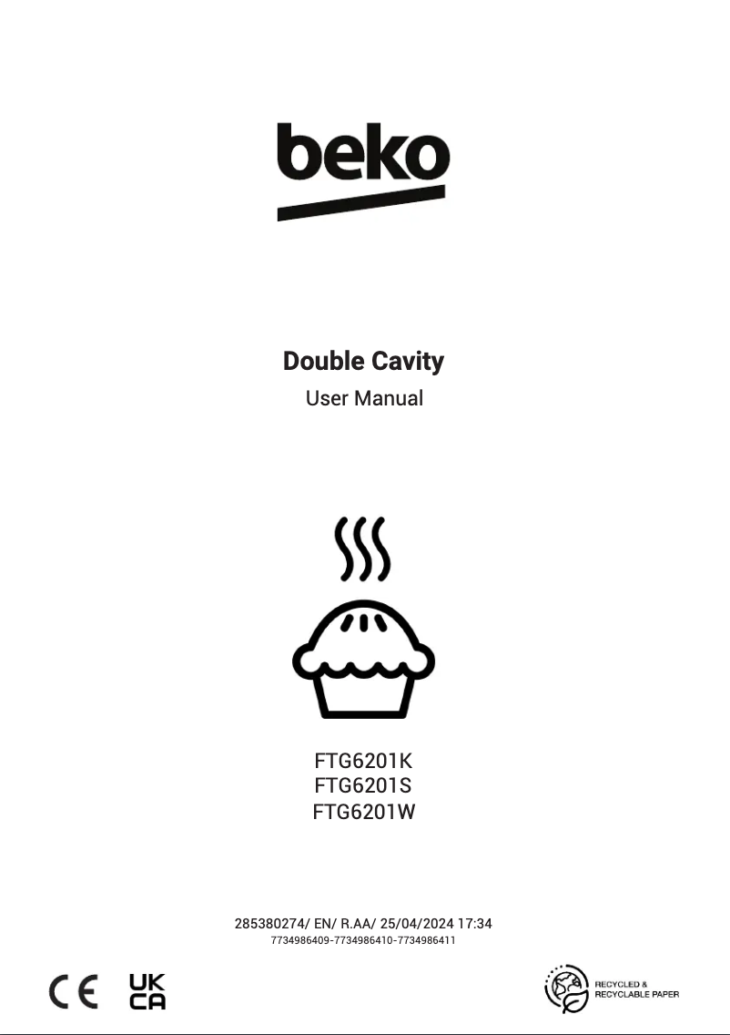 First page image of the manual for FTG6201S