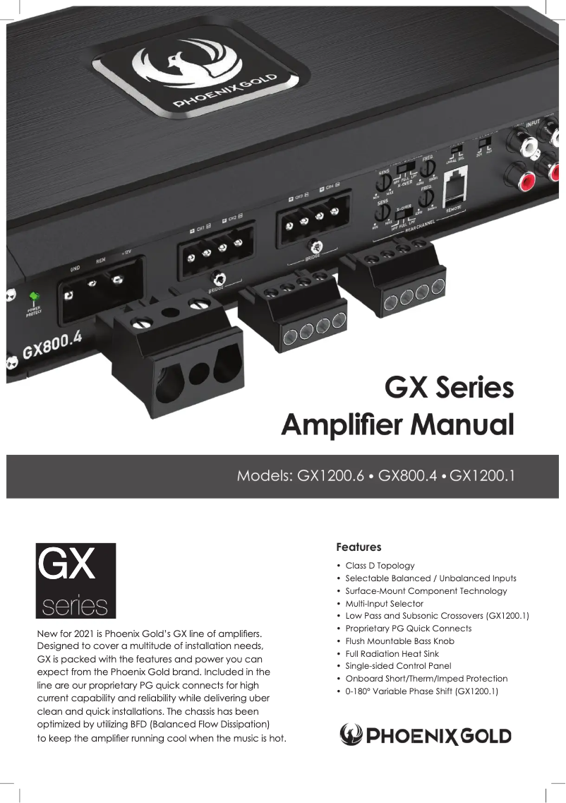 Page 1 of the manual User Manual Phoenix Gold GX1200.6