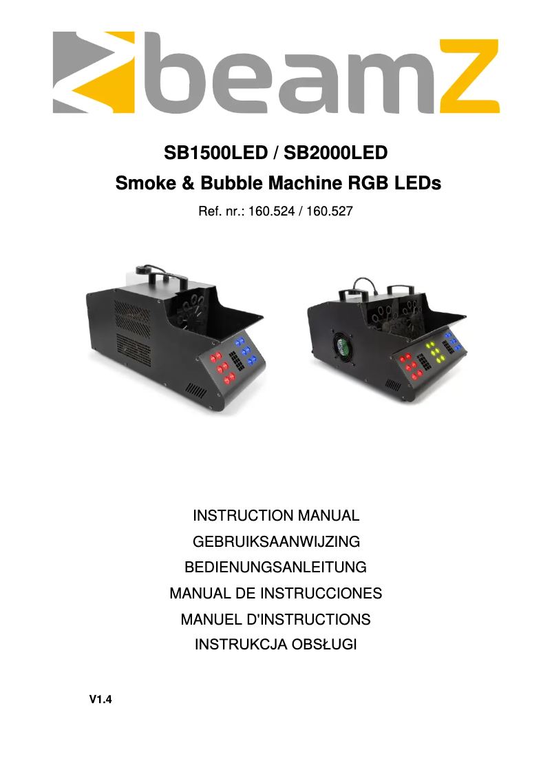 First page image of the manual for SB2000LED