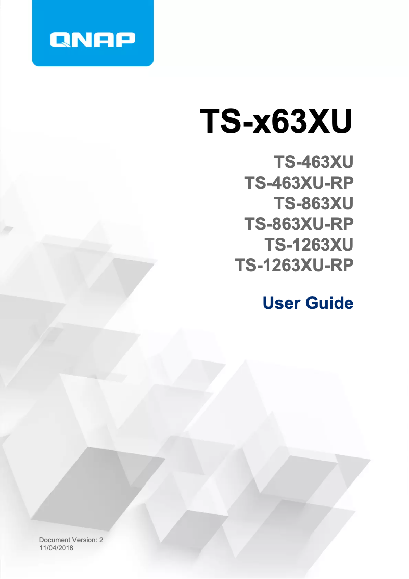 First page image of the manual for TS-1263XU-4G