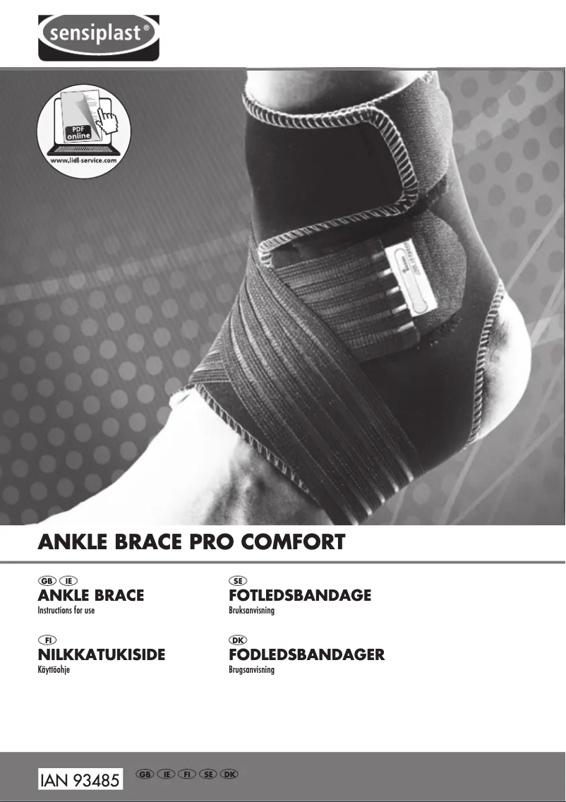 First page image of the manual for IAN 93485