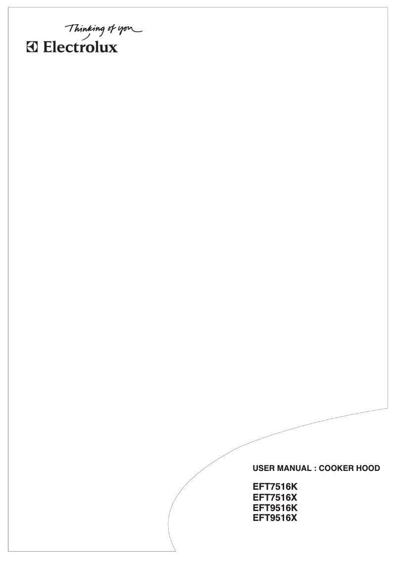 Page 1 of the manual User Manual Electrolux EFT7516X