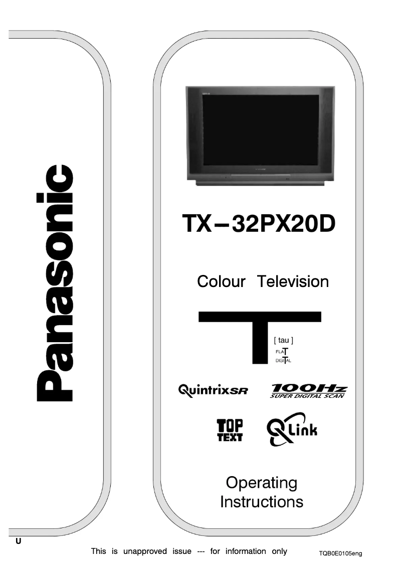 First page image of the manual for TX-32PX20D