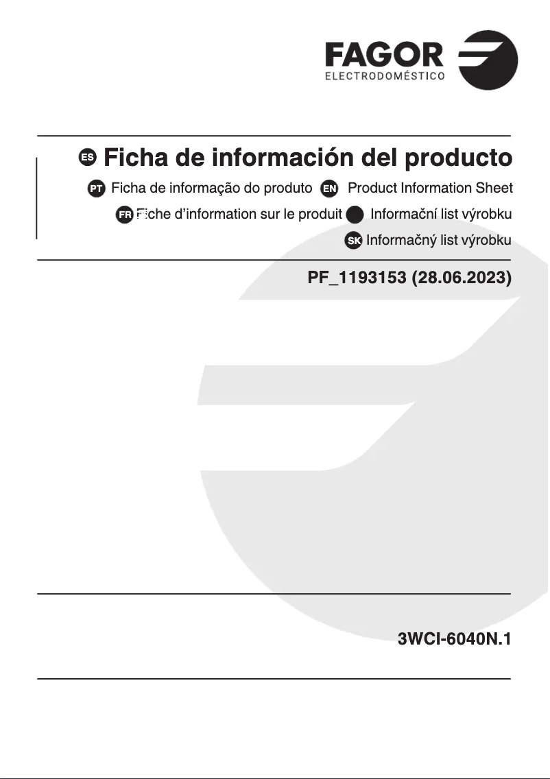 First page image of the manual for 3WCI-6040N