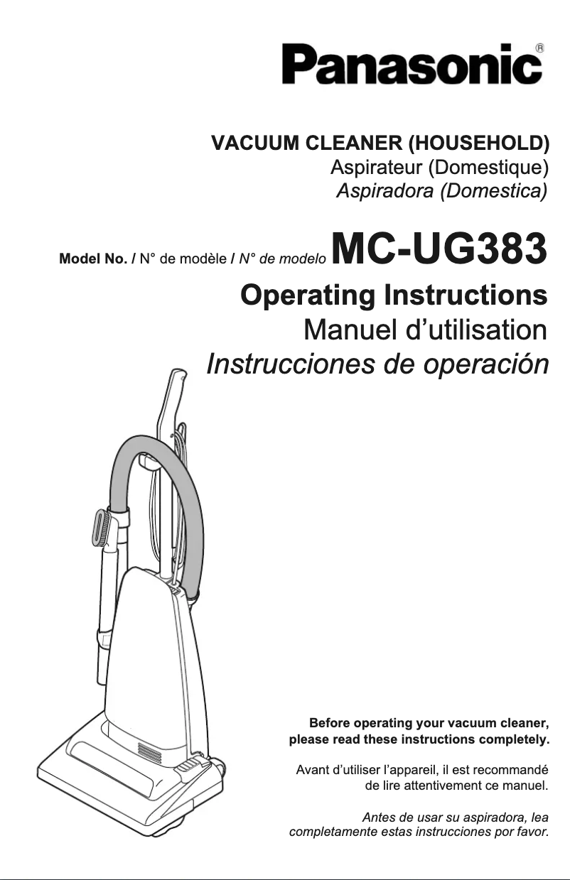 First page image of the manual for MC-UG383