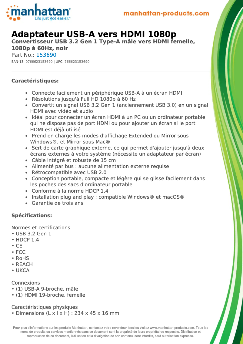 First page image of the manual for 153690