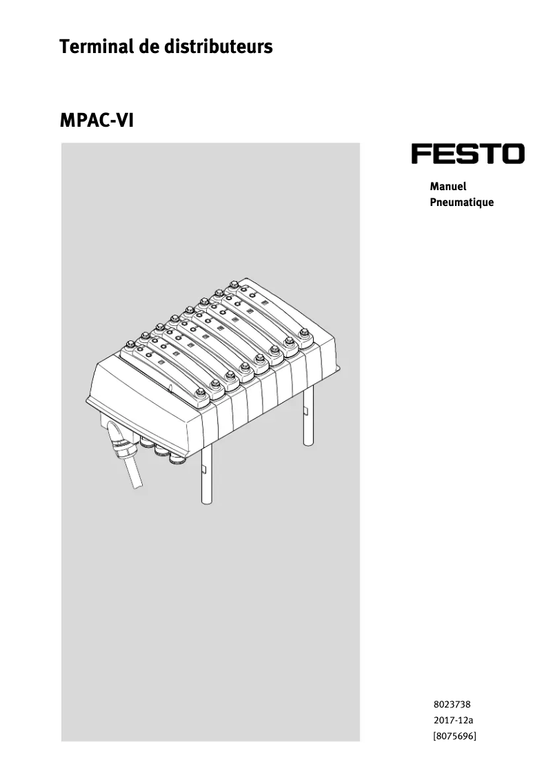 First page image of the manual for MPAC-VI-DE