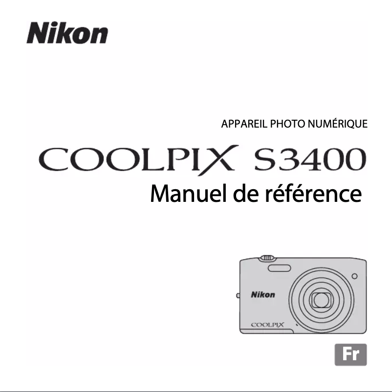 First page image of the manual for Coolpix S3400
