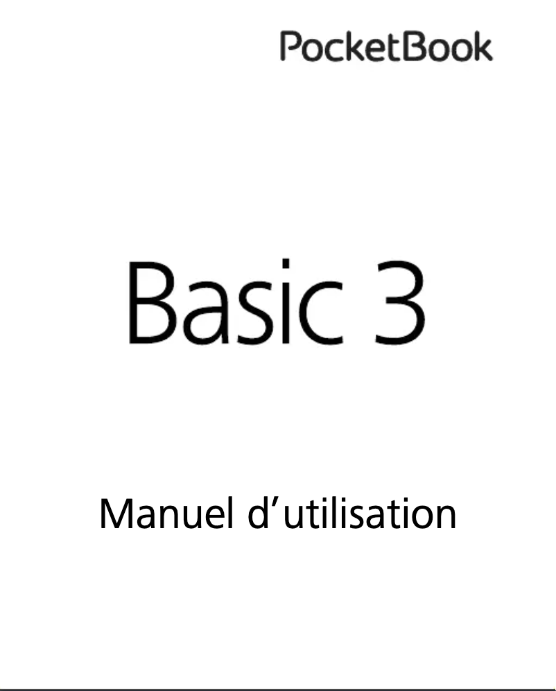 Page 1 of the manual User Manual PocketBook Basic 3