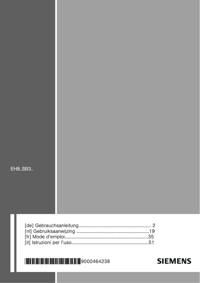 First page image of the manual for EH875SB31E