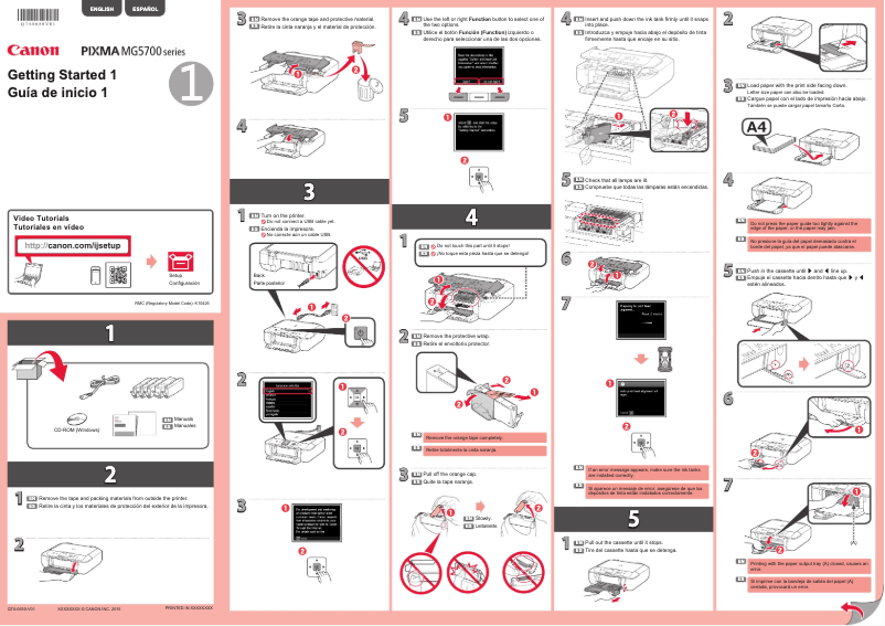 First page image of the manual for PIXMA MG5720
