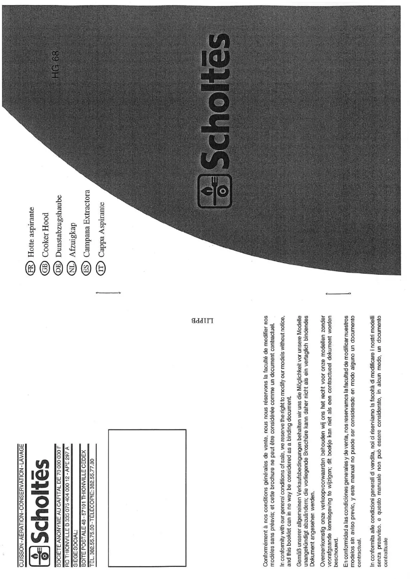 First page image of the manual for HG 68