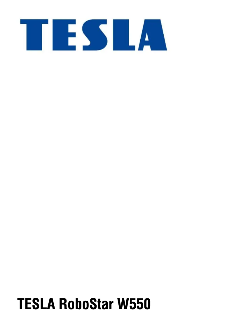 First page image of the manual for RoboStar W550