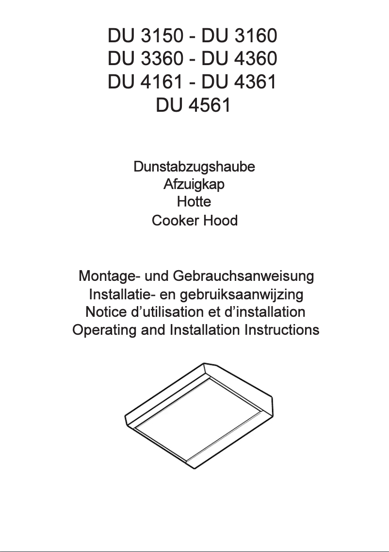 Page 1 of the manual User Manual AEG-Electrolux DU4160